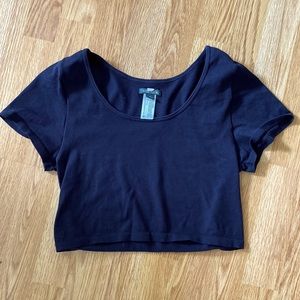 5 for $15! Black Short Sleeve Ribbed Crop Top